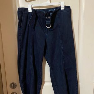 dark wash wide leg jeans